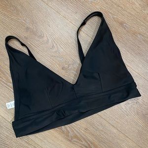 Aerie black triangle bikini top